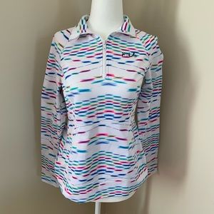 Colorful Quarter-Zip Athletic Pullover